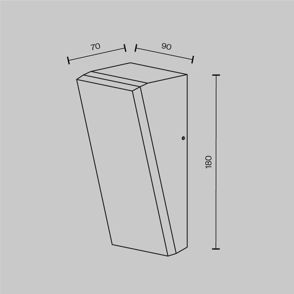 Maytoni Venkovní nástěnné LED svítidlo BRICK, 10W, v. 18 cm, CRI80, IP54