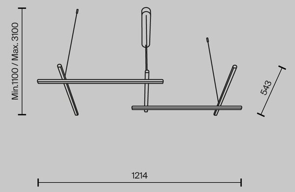 Maytoni Závěsné LED svítidlo RADIANCE, 50W, d. 121,4 cm, CRI80