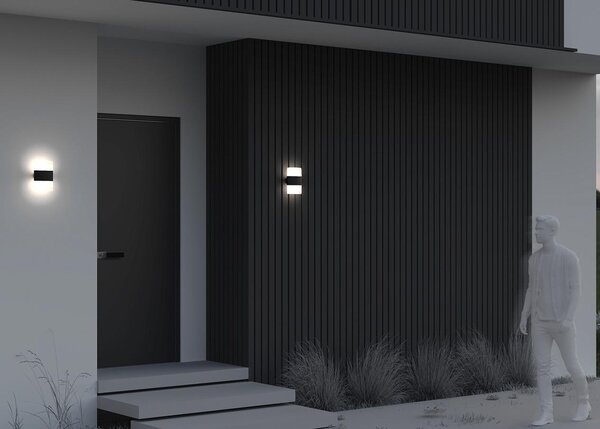 Maytoni Venkovní nástěnné LED svítidlo ROM, 12W, v. 24 cm, CRI80, IP54