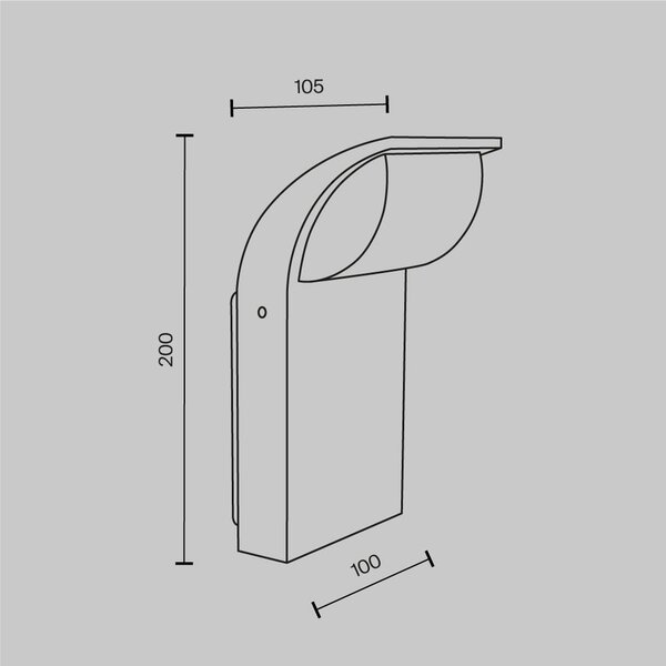 Maytoni Venkovní nástěnné LED svítidlo STOCK, 7W, v. 20 cm, CRI80, IP64