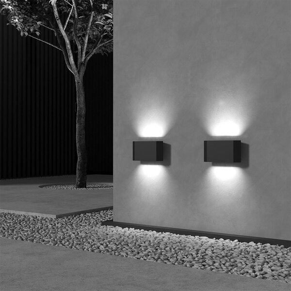 Maytoni Venkovní nástěnné LED svítidlo PULL, 8W, d. 20,5 cm, CRI80, IP54