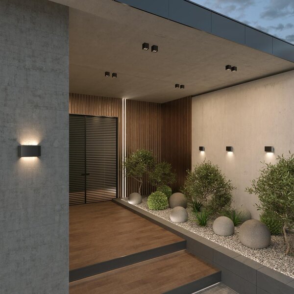 Maytoni Venkovní nástěnné LED svítidlo PULL, 5W, d. 20,5 cm, CRI80, IP54
