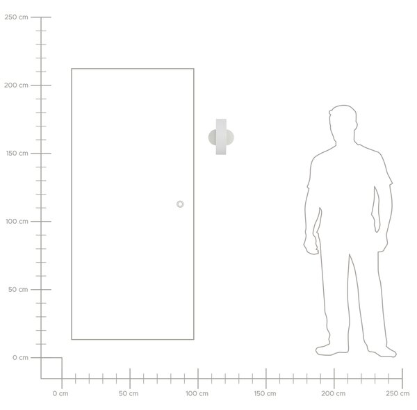 Sada 2 venkovních nástěnných LED světel LOSSIE Bílá
