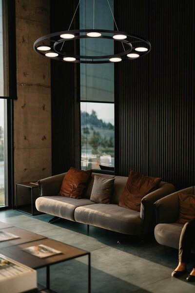 Maytoni Závěsné LED svítidlo FAD, 63W, Ø 80 cm, CRI80