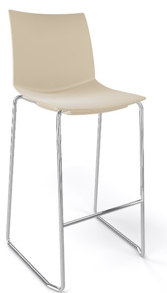 GABER - Barová židle KANVAS ST 76 - vysoká, béžová/chrom