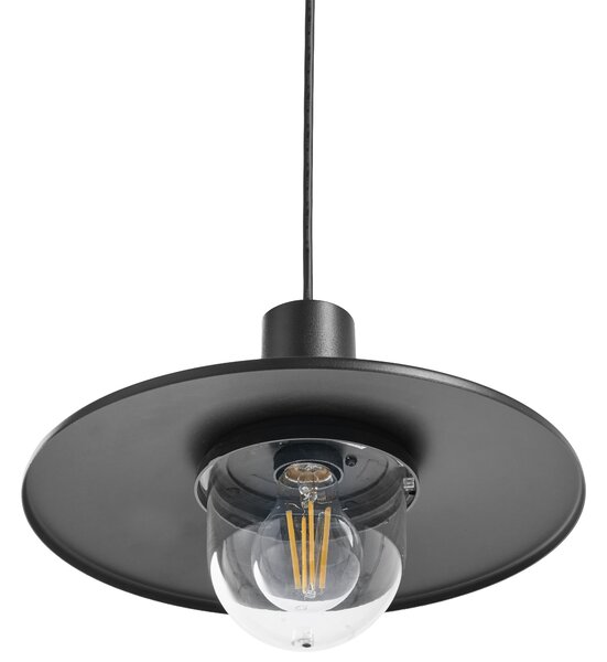 Venkovní závěsná lampa BARALIA Kov Černá