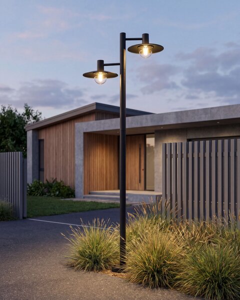 Venkovní sloupová lampa BARALIA Černá