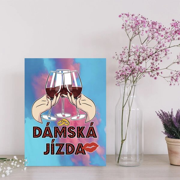 Sablio Dárková cedulka Dámská jízda: 30x40 cm