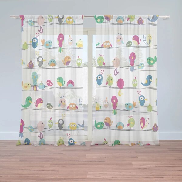 Sablio Záclony Ptáčci: 2ks 150x250cm