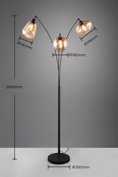 Trio T417000313 stojací lampa LUMINA E14