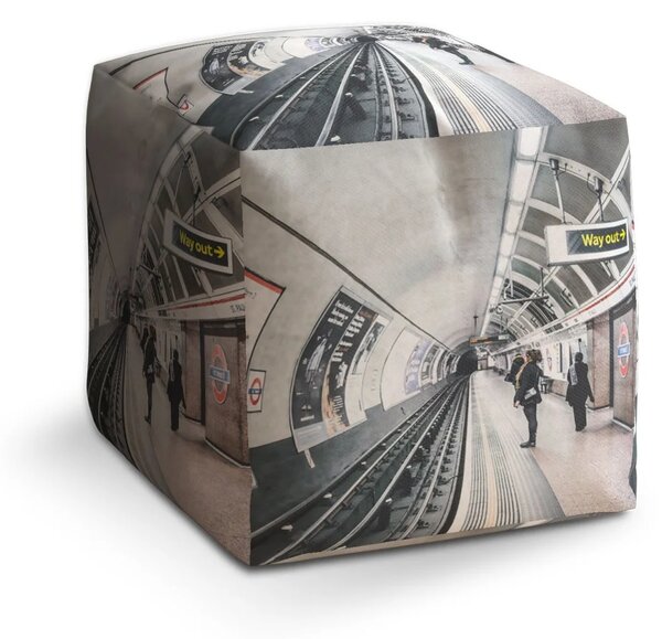 Sablio Taburet Cube Stanice metra - 40x40x40 cm