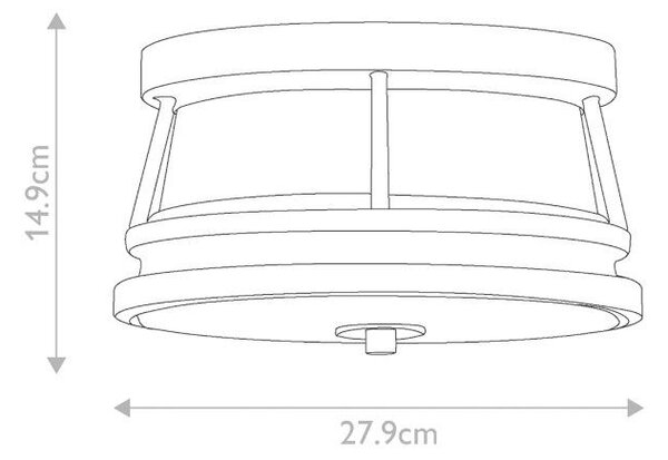 VENKOVNÍ STROPNÍ SVÍTIDLO 27.9/14.9 cm Elstead Lighting - Venkovní světla