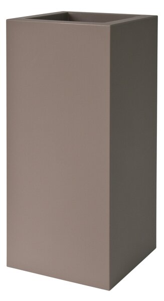 Plust - Designový květináč KUBE HIGH, 30 x 30 x 70 cm - světle hnědý