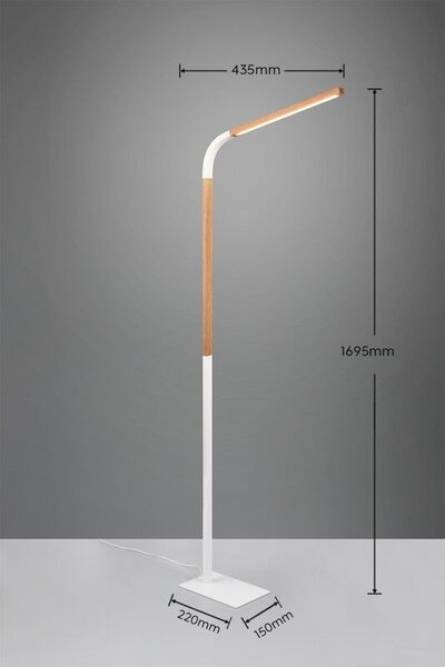 Trio T445210131 LED stojací lampa NORRIS | 11W integrovaný LED zdroj | 1400lm | 3000K