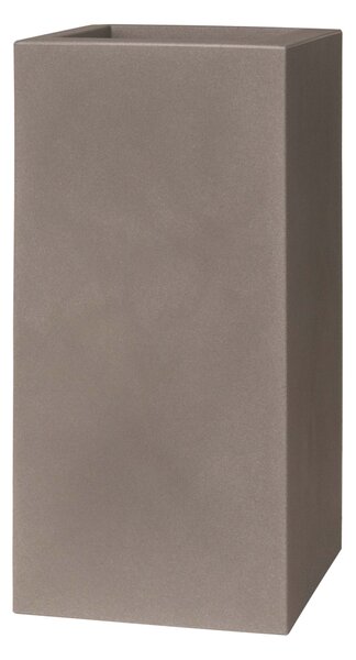 Plust - Designový květináč KUBE HIGH, 30 x 30 x 70 cm - šedý