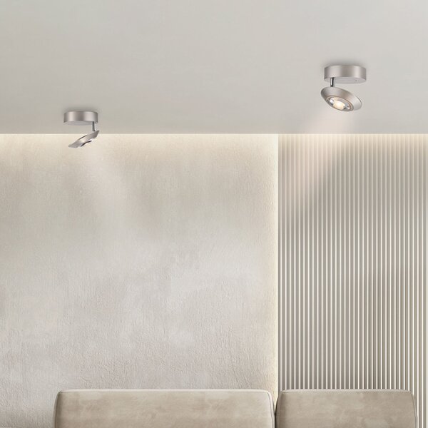 Stropní Lampa PURE, Oculis, stmívatelné, Metalická, Obývací pokoj, Kov, Moderní