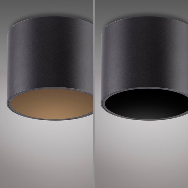 Stropní Lampa PURE, Point, stmívatelné, Černá, Koupelna, Kov, Moderní