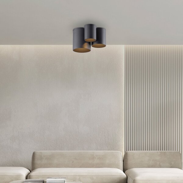 Stropní Lampa PURE, Point, stmívatelné, Černá, Koupelna, Kov, Moderní