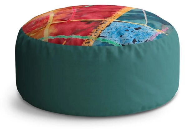 Sablio Taburet Circle Barevné čáry: 38x48 cm