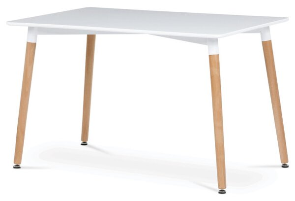 Jídelní stůl DT-304 bílý / naturální