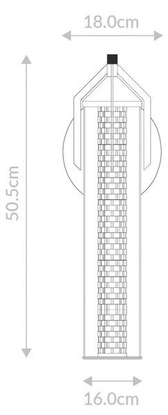 NÁSTĚNNÉ LED SVÍTIDLO, 18/50,5/18 cm Elstead Lighting - Nástěnná svítidla