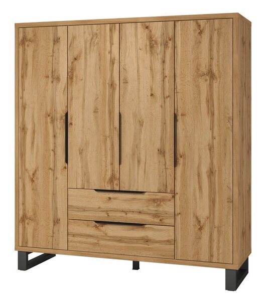 Kombinovaná šatní skříň 191 cm BULLARD - dub wotan