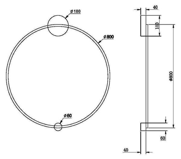 Maytoni Nástěnné LED svítidlo HALO, 47W, Ø 80 cm, 4000K, CRI80