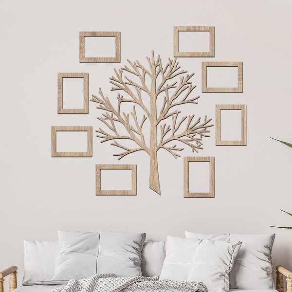 Fotorámeček na zeď ZIMA Zvolte barvu dekoru: Ořech | Rozměry (cm)rámečků: 10x15