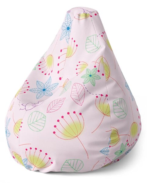 Sablio Sedací vak Pear Barevné obrázky - 70 x 95 x 15 cm