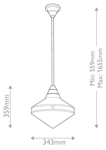 ZÁVĚSNÉ SVÍTIDLO, 34,3/35,9 cm Elstead Lighting - Závěsná světla