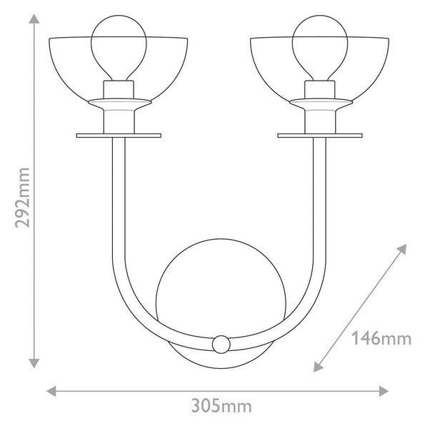 NÁSTĚNNÉ SVÍTIDLO, 30,5/29,2 cm Elstead Lighting - Bodová světla