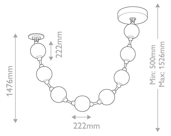 ZÁVĚSNÉ LED SVÍTIDLO, 37.5 W, 22,2/147,6 cm Elstead Lighting - Závěsná LED svítidla