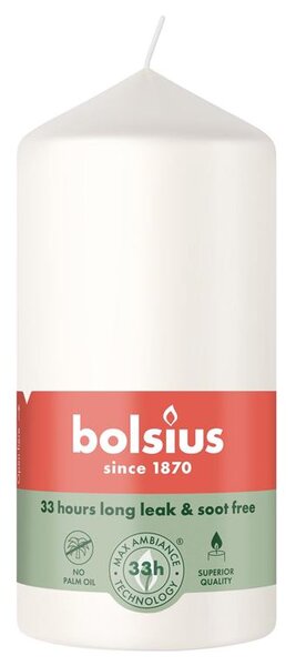 Sviečka Bolsius, 120x58 mm, biela