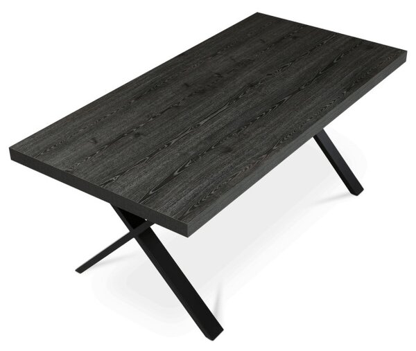 Jídelní stůl HT-R5316 šedý dub / černý