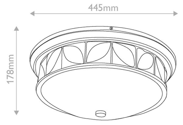STROPNÍ SVÍTIDLO, 17,8/44,5 cm Elstead Lighting - Stropní svítidla