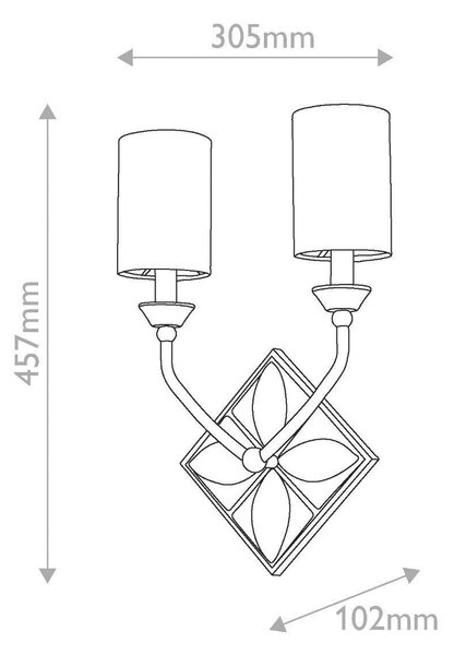 NÁSTĚNNÉ SVÍTIDLO, 45,7/30,5/10,2 cm Elstead Lighting - Bodová světla