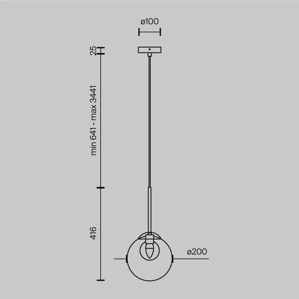 Maytoni Závěsné svítidlo BASIC, 1xG9, Ø 20 cm