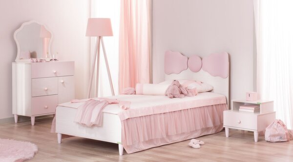 Ložní set 100x200cm Chere - bílá/růžová