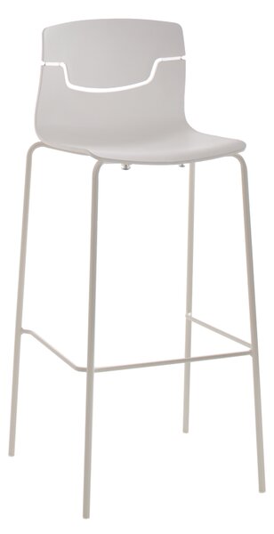 GABER - Barová židle SLOT - vysoká, bílá/chrom