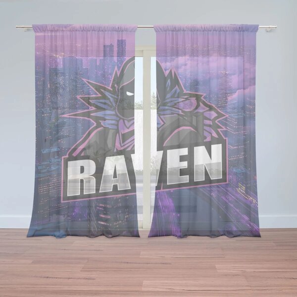 Sablio Záclony FORTNITE RAVEN Steampunk město: 2ks 150x250cm