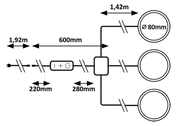 Rabalux 98078043 LED bodové stropní svítidlo Socavi | 3W integrovaný LED zdroj | 100lm | 4000K