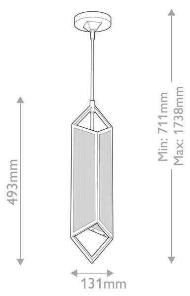 ZÁVĚSNÉ SVÍTIDLO, 13,1/49,3 cm Elstead Lighting - Závěsná světla