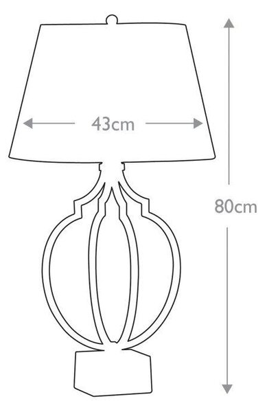 STOLNÍ LAMPA, E27, 43.2/78.1 cm Elstead Lighting - Stolní lampy