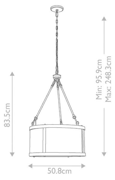 ZÁVĚSNÉ SVÍTIDLO, 50.8/95.9 cm Elstead Lighting - Závěsná světla