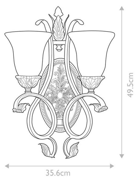 NÁSTĚNNÉ SVÍTIDLO, 35,6/19,7/49,5 cm Elstead Lighting - Bodová světla
