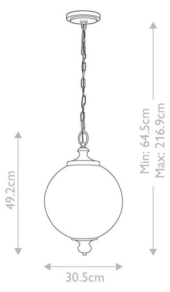 ZÁVĚSNÉ SVÍTIDLO, 30.5 /64.5 cm Elstead Lighting - Závěsná světla
