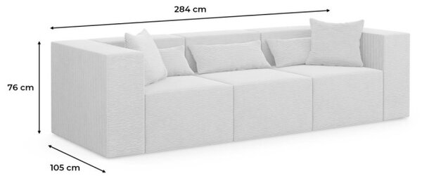 Třímístná modulární sedačka NOVA Poso 014 lahvově zelená