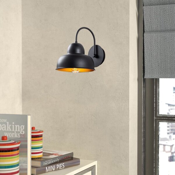 Černé nástěnné svítidlo ø 20 cm Multan – Opviq lights
