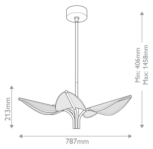 LED LUSTR, 21,3/78,7 cm Elstead Lighting - Závěsná LED svítidla