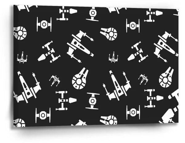 Sablio Obraz Star Wars Vesmírné lodě Pattern - 90x60 cm